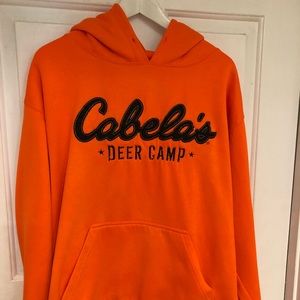 Cabelas florescent orange sweatshirt